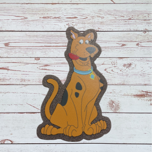 Cartoon Mystery Dog Large Acrylic | Wall Decor | Kids Room Door Hanger |(Not a Badge Reel)