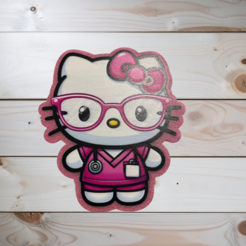 Hello Kitty Nurse/ Large Acrylic Decor/Not A Badge Reel