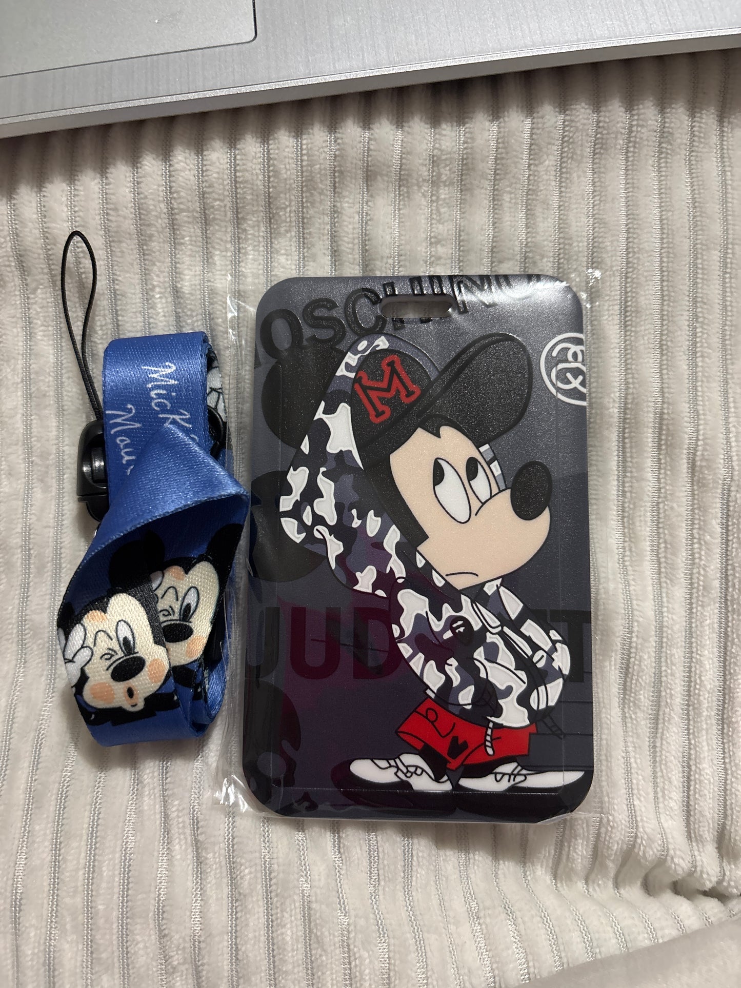Cartoon Mouse ID Badge Holder and Lanyard